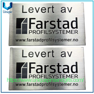 Compañía de diseño personalizada Placa de metal de acero inoxidable