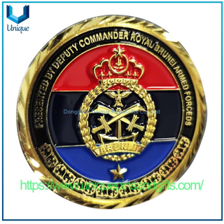 Moneda conmemorativa 3D personalizada Brunei Moneda conmemorativa forzada armada