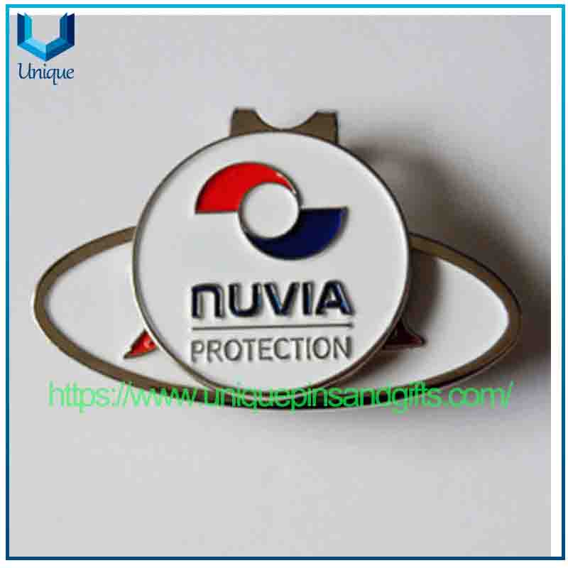 Nuevo Marcador de Metal para Golf, marcador de posición de bola plateada, marcador de bola magnético 2520, Clip para tapa, accesorios de Golf