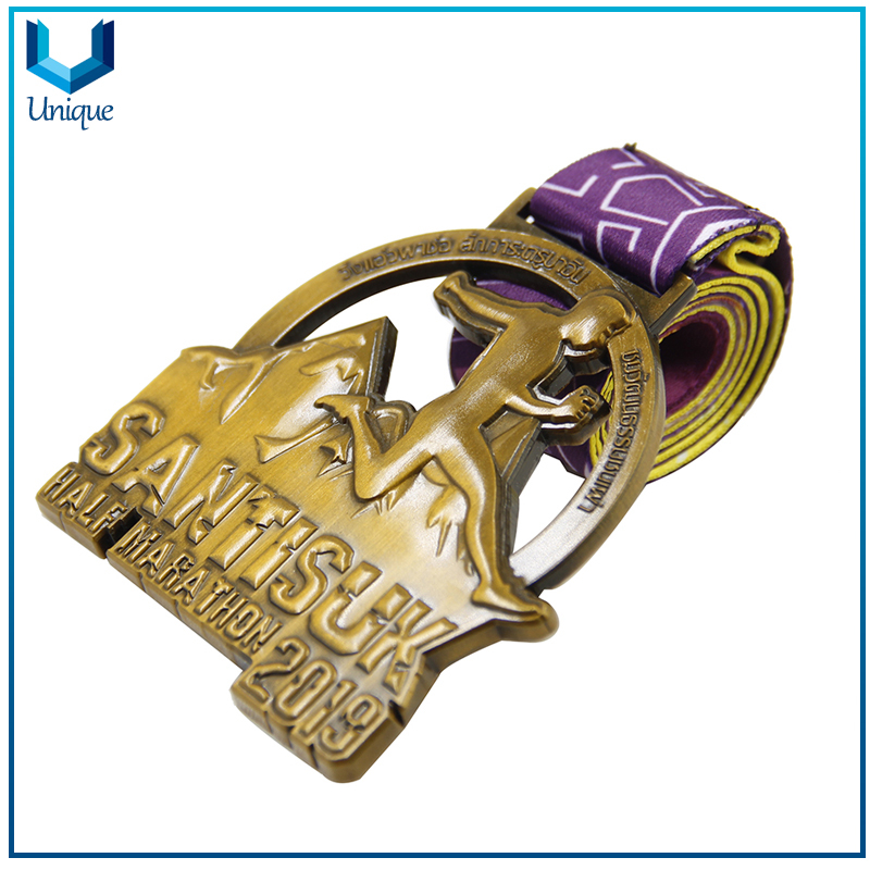 Fabricación al por mayor Fabricación de la aleación de zinc Culturismo / Católica Spartimation Suplimation / Judo Chess Boxing Spartan Race Medal