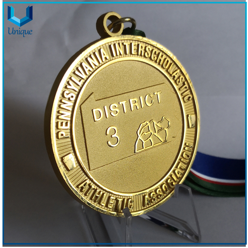 Medalla de competencia de la asociación, medalla de placas de oro mate 24k, medalla de personalización de diseño de diseño, premio Moneda Medalla