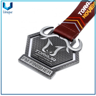 Medalla de Finisher de Maratón 3D en 3D, Medalla de Premio en Plata Antigua, Medalla de Racing Souvenir