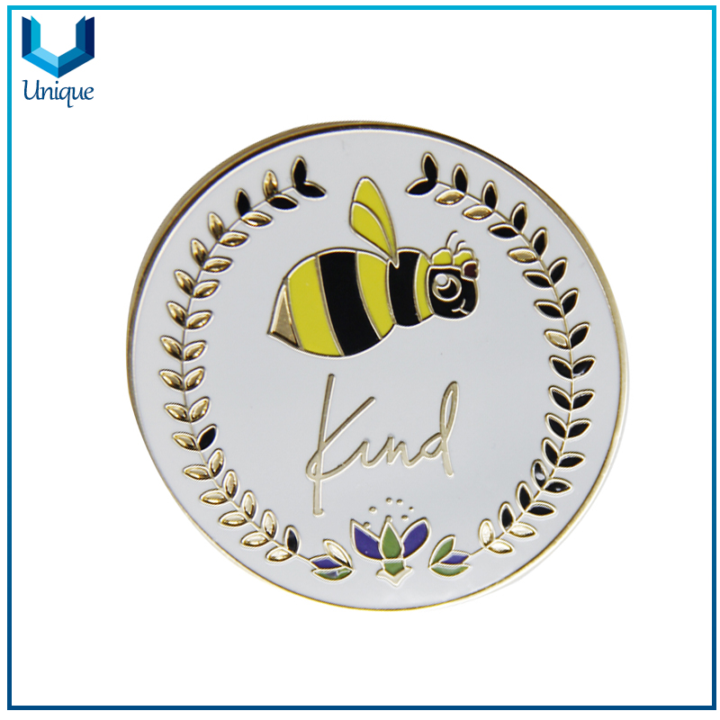Pin de solapa de chapado de oro 24k, emblema del esmalte, marcador de sombrero, bolso de decoración, broche de metal de prenda, pernos de regalo promocionales