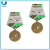 Venta al por mayor Medallas del ejército de metal personalizado, medalla de premios de carreras con cinta / perno de seguridad en estilo de uso