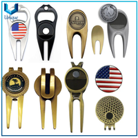 Logotipo personalizado para regalos de golf para regalos de golf, marcador de bola personalizado promocional con imán de clip Golf Green Fork Fork Divot Divot Tool