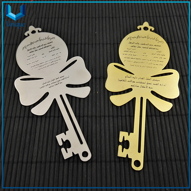 Tarjeta de invitación de boda de metal personalizada, tarjeta de visita de lujo de lujo de diseño estupefaciente de diseño creativo, tarjeta de membresía de acero inoxidable al por mayor de fábrica