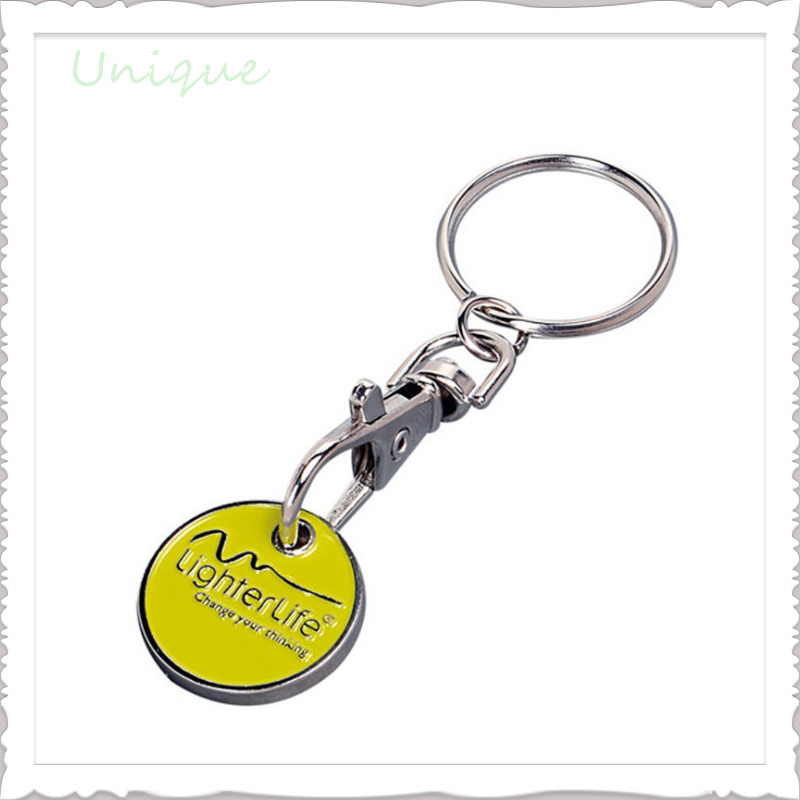Token de moda único con llavero, carro de esmalte de metal tokey coin llavero personalizar para regalos