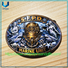 Hebilla de cinturón de metal 3D SFPD de unidad marina de EE. UU., diseño personalizado de alta calidad, con patrones exquisitos impresos UV