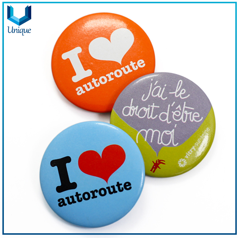 Material de metal Botón redondo PIN Botón