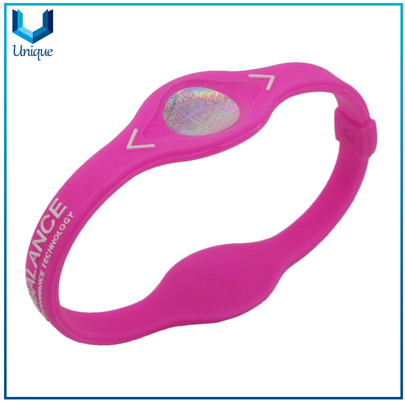 Wholesale moda promocional regalo personalizado potencia fina silicona deportes pulsera pulsera pulsera