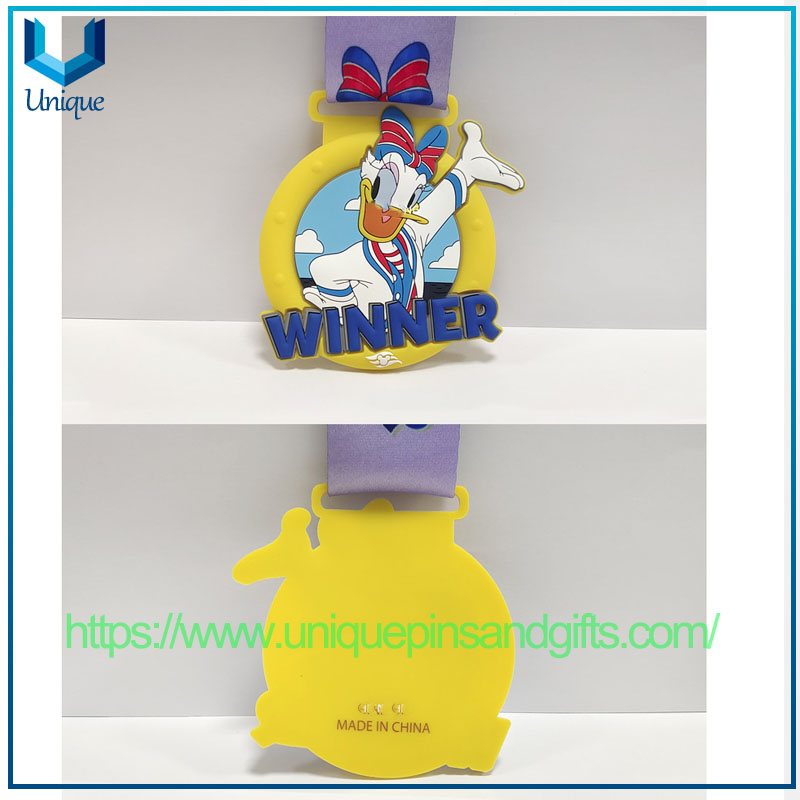 Medales de pl&aacute;stico de caucho blando de caucho suave personalizados 