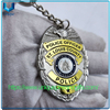 Diseño personalizado Relieve 3D Gold /plata Forma ovalada de dos colores Medalla de recuerdo de electroplacas de dos colores Die de llavero de llaves de la policía de aleación de zinc fundido