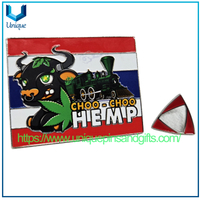 Personalice el pasador de solapa de cáñamo magnético de Tailandia con impresión UV