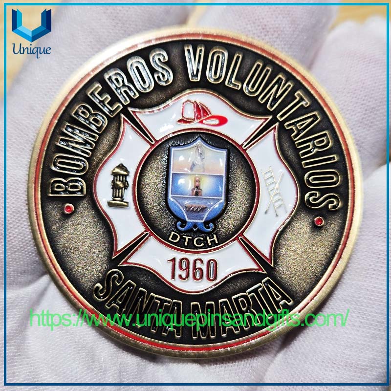 Columbia Santa MARTA BOBBEROS VOLUNTARIOS COIN Commemorative (9) 