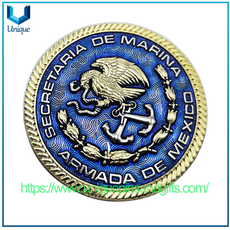 Diseño personalizado Armada de México Moneda conmemorativa de metal