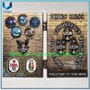 Diseño personalizado Moneda conmemorativa plegable de metal 3D, 3 'USA Marine Military Door Abre Abertable Mess Souvenir Coin, Logotipo de impresión UV Moneda de desafío conmemorativo