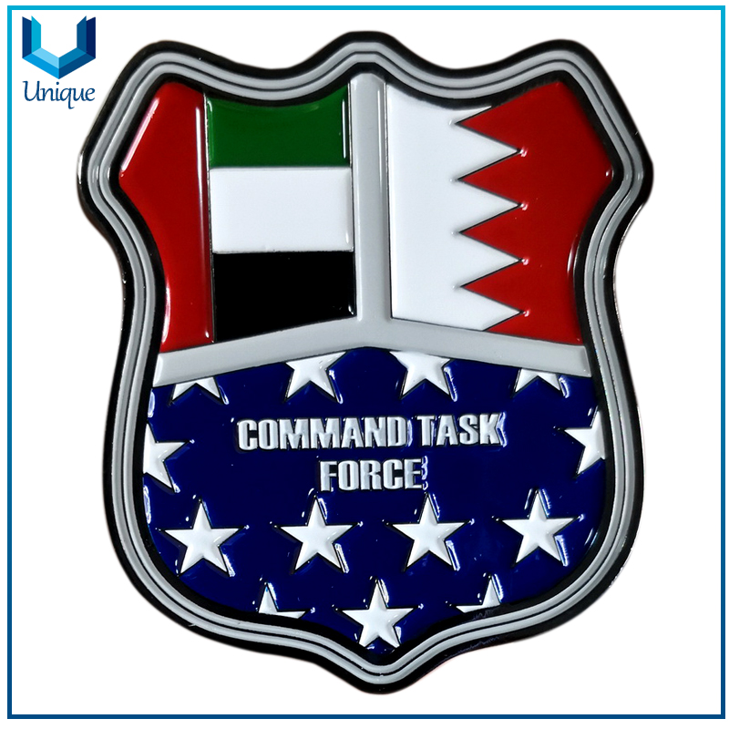 Bandera de los EAU SBS CALLEGE MONEDA EN NIEAL NEGRO 3D