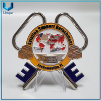 Precio bajo de la moneda redonda del espejo del oro de la medalla de oro del cohete del proveedor de la moneda del desafío, moneda conmemorativa dominante