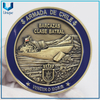 Barco Amanda De Chile 3D hecho a medida Latón antiguo Medalla de la Armada de 2,25 pulgadas Moneda de desafío con cápsula acrílica