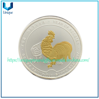 Moneda de desafío de recuerdo de metal de fútbol personalizada a precio de fábrica, moneda conmemorativa de vacaciones/lugar escénico/zodíaco