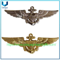 Emblema de insignia de pecho de piloto de aerolínea estadounidense de metal 3D personalizado, colección para entusiastas marítimos