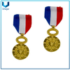 Venta al por mayor Medallas del ejército de metal personalizado, medalla de premios de carreras con cinta / perno de seguridad en estilo de uso