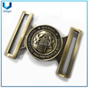 Artesanía de metal al por mayor de fábrica, hebilla de cinturón de cuero de aleación de zinc personalizada 3D, hebilla de metal recortada de moda, diseño personalizado de hebilla de cinturón