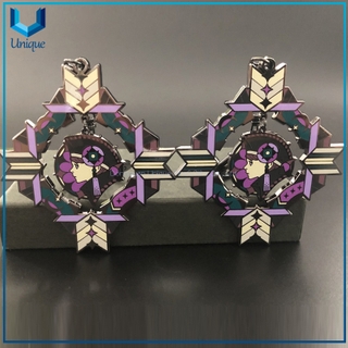 Llavero del medallón del oro de la moda, llavero duro del metal del esmalte de los regalos de la decoración