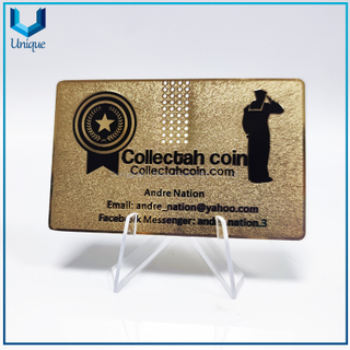 Tarjeta Cutsom Metal con impresión de código QR, tarjeta de diseño personalizado