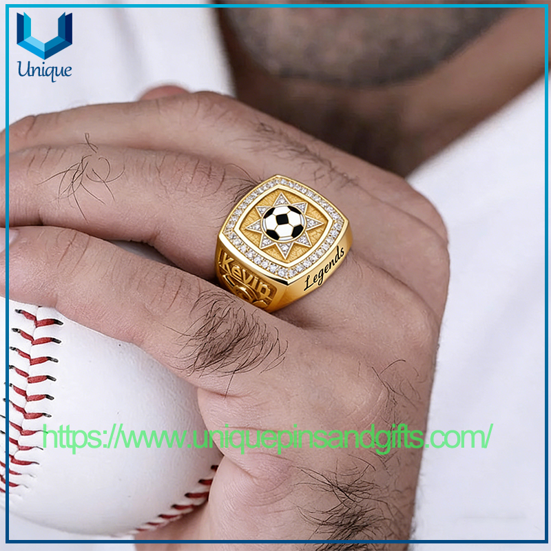 Anillo de dedo del club de béisbol de la venta caliente anillo de dedo del campeonato de béisbol del acero inoxidable para el anillo de dedo de los hombres