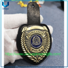Insignia de metal de policía personalizada de alta calidad con soporte de cuero de vaca para la policía de Bangladesh