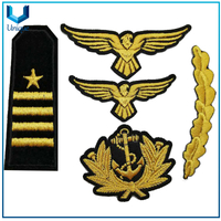Personalice los parches de bordado de diseño, insignias de policía de bordado completo, plancha en la etiqueta de bordado para accesorios de uniforme de prendas de vestir