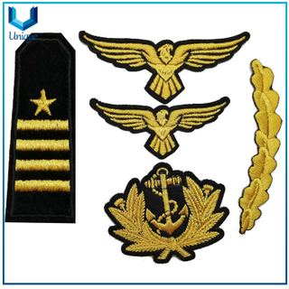 Personalice los parches de bordado de diseño, insignias de policía de bordado completo, plancha en la etiqueta de bordado para accesorios de uniforme de prendas de vestir