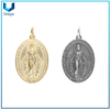 Fábrica al por mayor de joyería religiosa collar, mujeres chapado en oro 925 Alivio de plata esterlina cristiana Virgen María Colgante