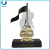 Trofeo de la bandera de Qatar para la celebración del Día National, personalice el trofeo de la medalla 3D de la aleación de zinc para la copa de premio, la fábrica de la medalla de China