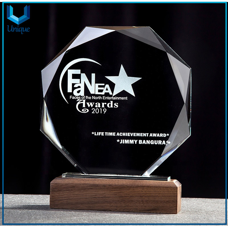 Trofeo Diamond Cut Edge, Copa de premios de golf, Copa Sounvenir de graduación universitaria, Trofeo de cristal de premios corporativos