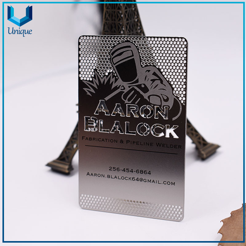 OEM Custom Design Logo grabado Plata Metal Nombre de Nombre de Nombre de Nombre de Nombre de Nombre de Negocios, Membresía de lujo en acero inoxidable Tarjeta VIP en diseño de moda
