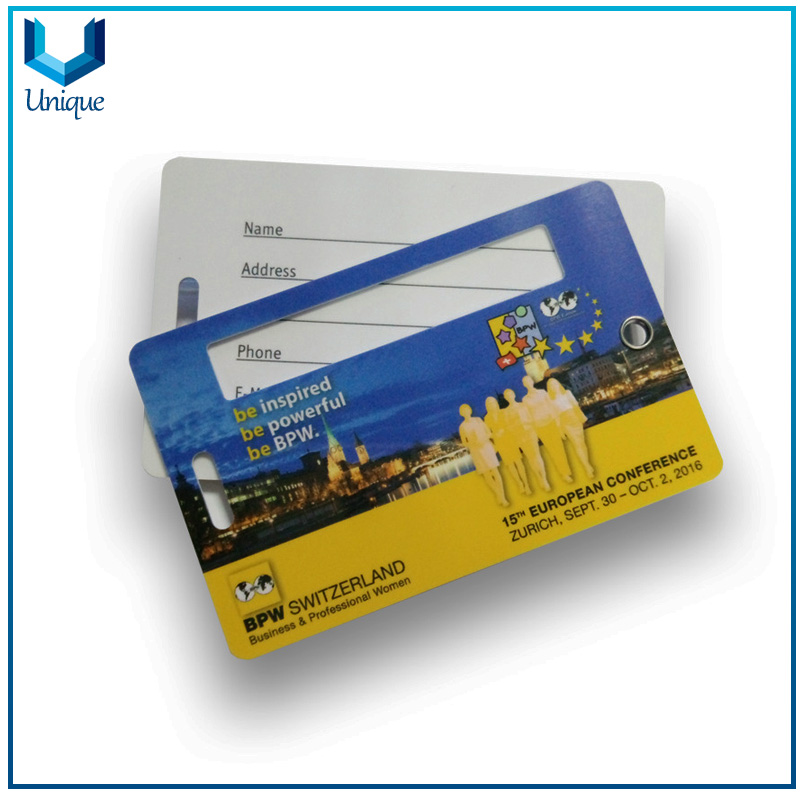 Etiqueta de equipaje de pl&aacute;stico PVC-001-3