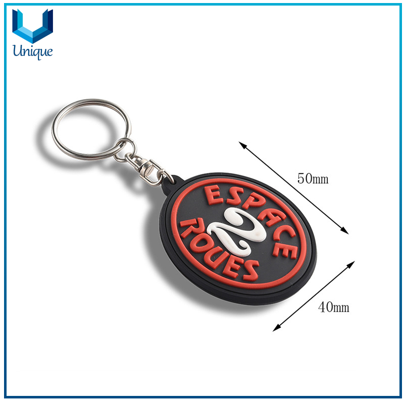 Personalice el logotipo de diseño para regalos corporativos, llavero de goma PVC para regalos promocionales, llavero de la moda Souvernir