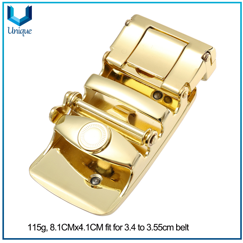 Personalizar logotipo Auto Bloqueo Fashion Hebilla para el cinturón de ancho de 35 mm, Moda Aleación de zinc Accesorios de metal Hebilla para regalos promocionales