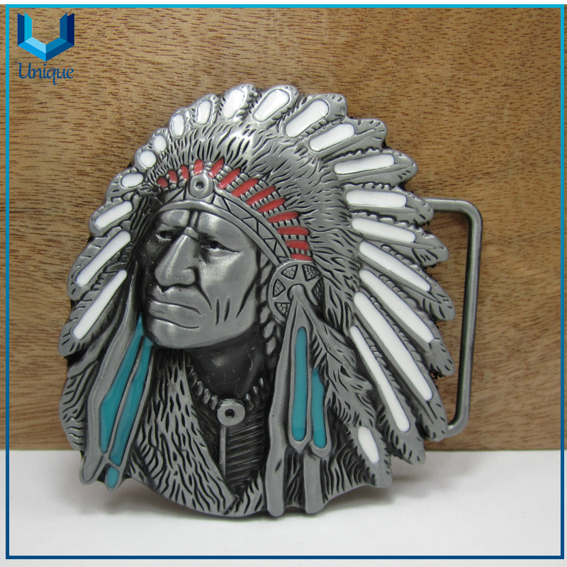 Accesorios de moda de estilo indio 3D, hebilla de metal de stock disponibles, personalización de hebilla de diseño de diseño para regalos de promoción