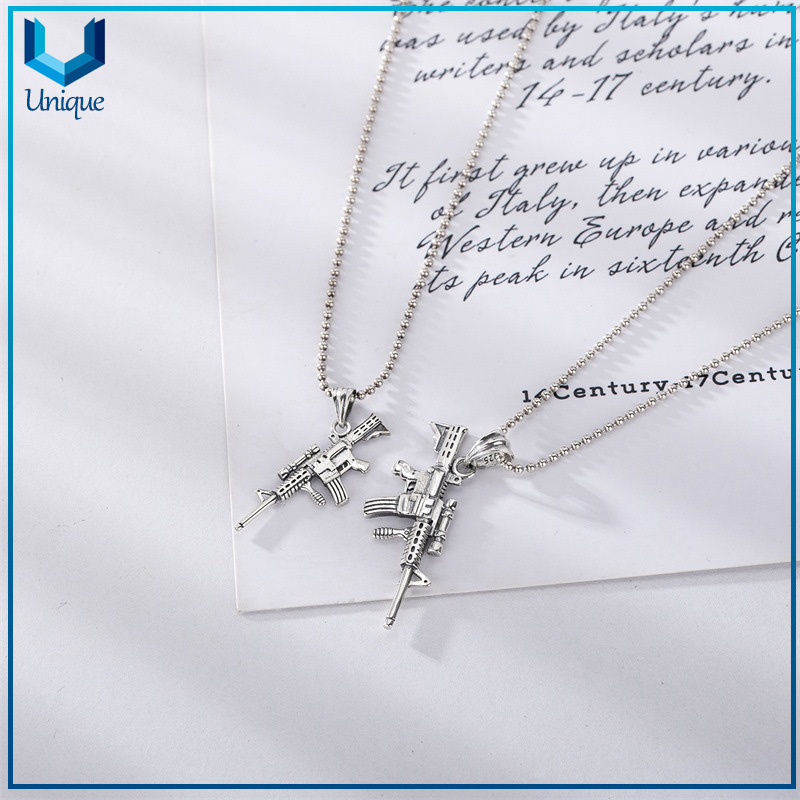 925 Sterling Silver Riffle Pendant-3