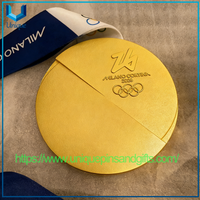 Alta calidad personalizada 2026 Milano Cortina pista eventos deportivos Metal 3D oro plata medallas de latón, medalla/medallón personalizado