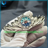 Broche de alfiler de Metal 3D personalizado para solapa, insignia con forma triangular de búho y pulpo brasileño, insignia con cierre de mariposa PMGO SSPGO CBMGO