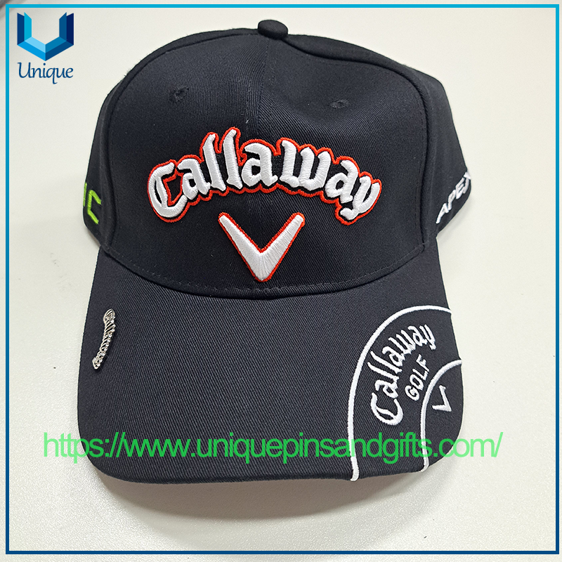 Gorra de béisbol con bordado 3D de Callaway Golf y pin de metal con logotipo
