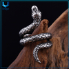 Kalen acero inoxidable oro plata serpiente encanto anillos de dedo para hombres