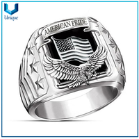 Venta al por mayor Moda de alta calidad Venta caliente Anillo de dedo dedo anillo de acero inoxidable para hombres