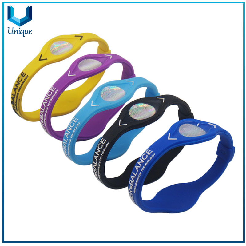 Wholesale moda promocional regalo personalizado potencia fina silicona deportes pulsera pulsera pulsera