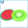 Fruit Design Cup Mat Mesa Mesa Placemat Posavasos de goma de silicona, Custom 2D Soft PVC Caucho Posavero Personalizado Diseño de frutas Copa Mat