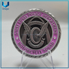 Moneda de policía de medalla de aleación de zinc fundido a presión de plata antigua de 2,25 pulgadas con diseño personalizado en forma de neumático
